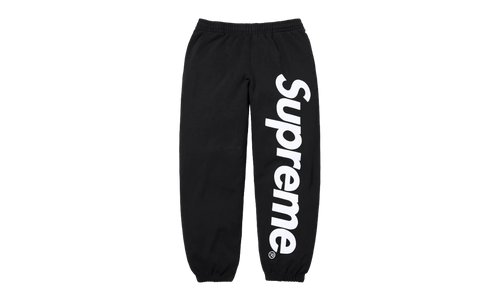 Satin Appliqué Sweatpant "SS26 - Black" SU27515