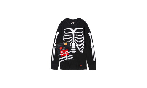 Hanes® Bones Thermal Crew (1 Pack) "FW24 Black" SU739