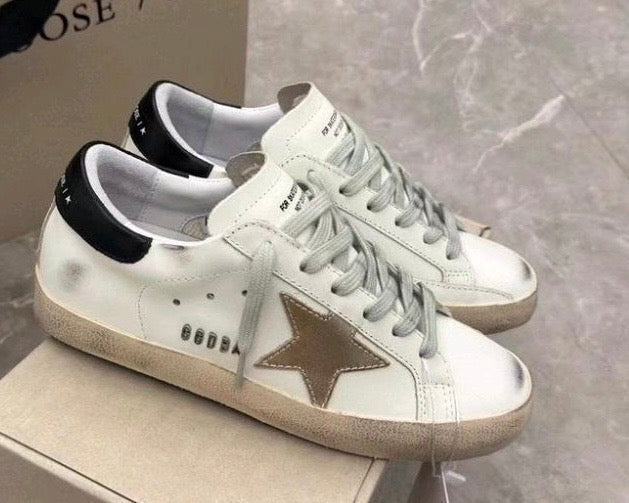 Superstar Low Top Trainers Wht/Blue Star