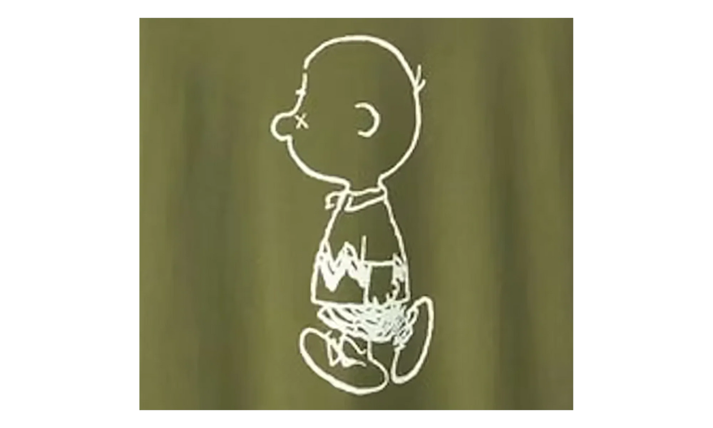 Uniqlo x Peanuts Charlie Brown Tee "Olive" KAWS202496
