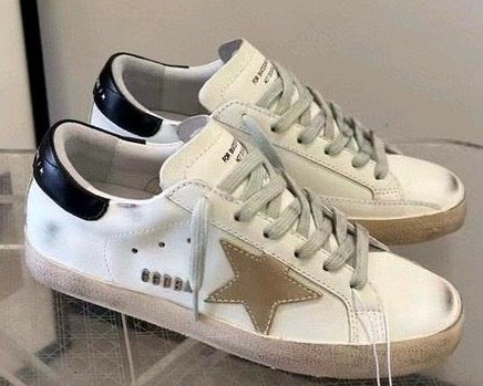 Superstar Low Top Trainers Wht/Blue Star
