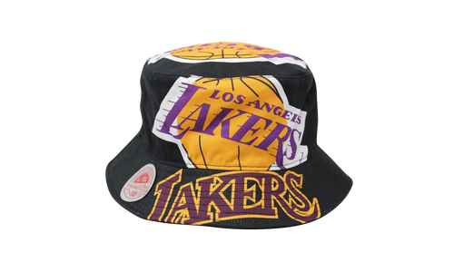 NBA Hardwood Classics Cut Up Bucket Hat "Los Angeles Lakers - Black" BUCKSH21322 LALBLCK