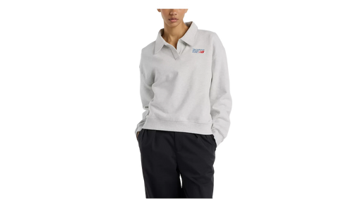 French Terry Polo Sweatshirt WMNS "Ash Heather" WT51513AHH