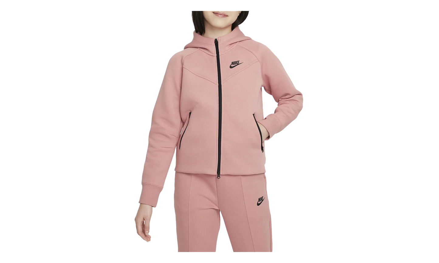 Sportswear Tech Fleece Full-Zip Hoodie GS "Red Stardust / Black" FD2979 618