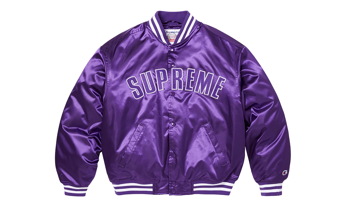 Champion® Satin Varsity Jacket "SS 26 - Purple" SU27454