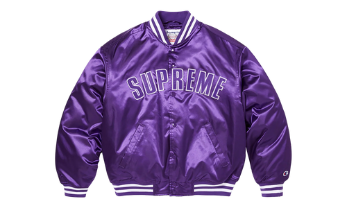 Champion® Satin Varsity Jacket "SS 26 - Purple" SU27454