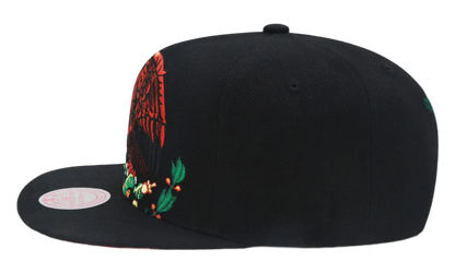 Branded Cropped Eagle Snapback Cap "Mexican Flag - Black" 6HSSTD17420 MNNBLCK