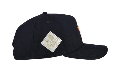 9FIFTY Houston Astros 2017 Team Color A Frame Snapback Hat "Black (Grey Brim)" NE474