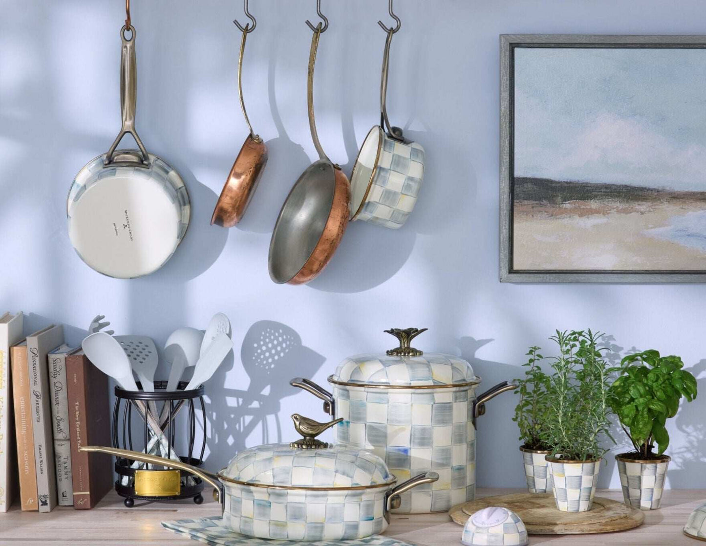 Mackenzie-Childs Sterling Check Stockpot