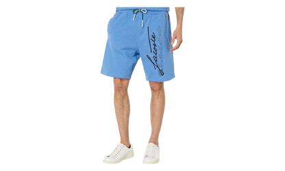 Signature Print Cotton Fleece Shorts "Blue Chine / Black" GH2640 HG3