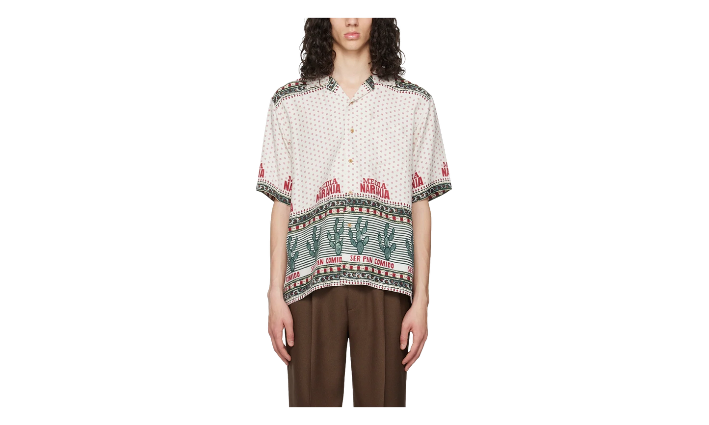 Media Naranja Open Collar Shirts "Beige" 963547