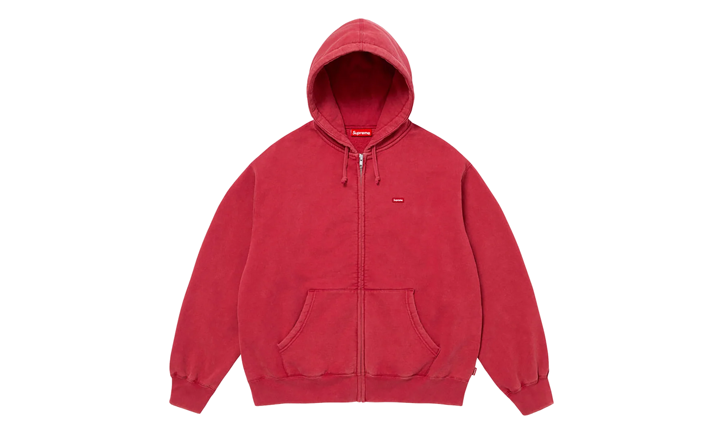 Small Box Zip Up Hooded Sweatshirt "SS26 - dark red" SU27351