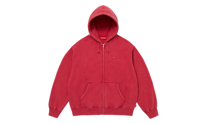 Small Box Zip Up Hooded Sweatshirt "SS26 - dark red" SU27351