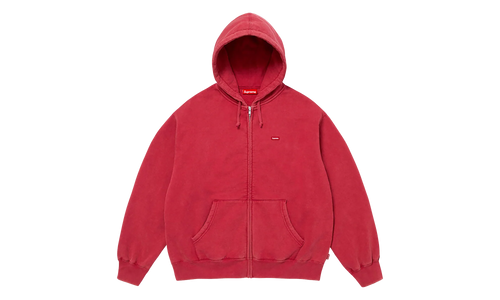 Small Box Zip Up Hooded Sweatshirt "SS26 - dark red" SU27351