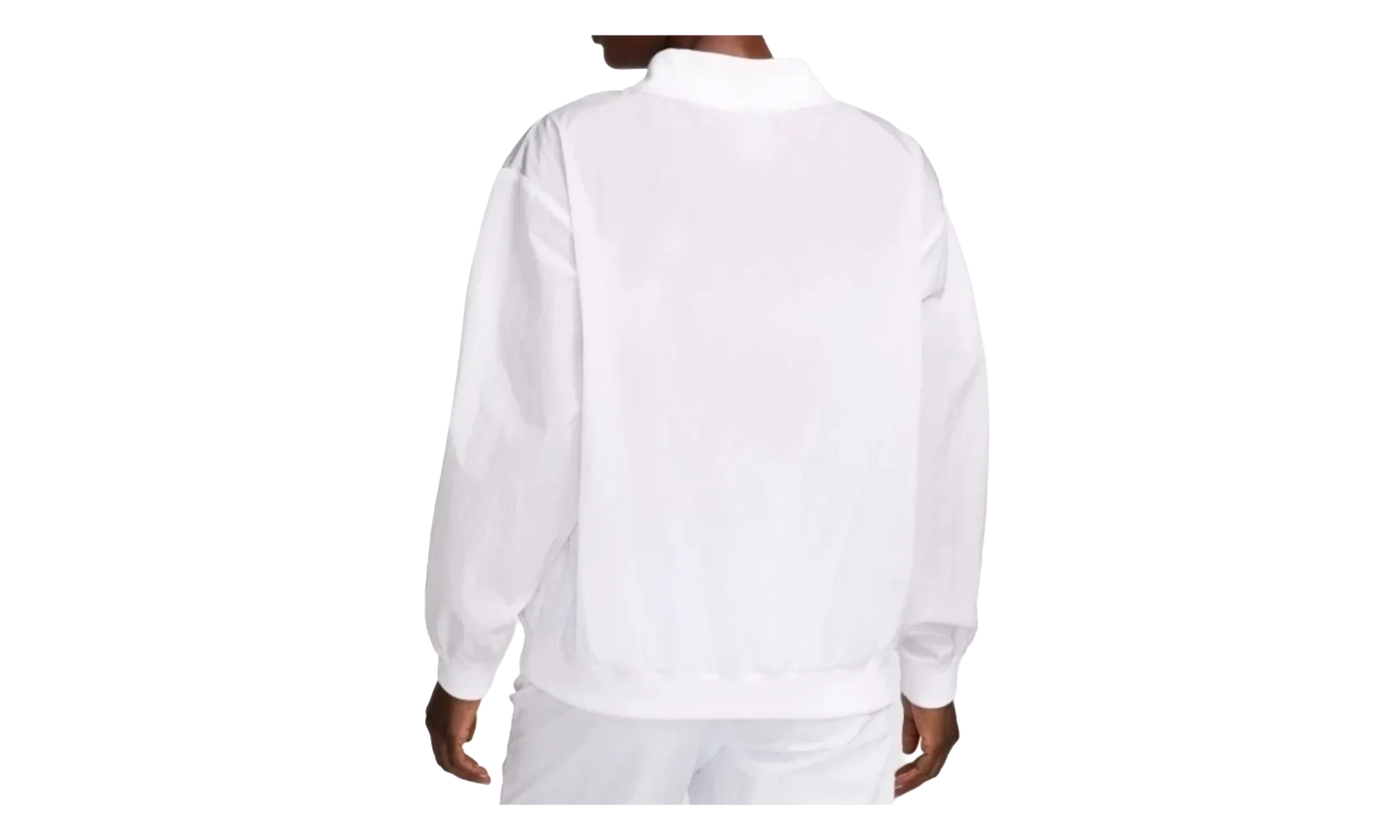 Sportswear Essential Loose UV Woven Long-Sleeve V-Neck WMNS "White" FV7649 100