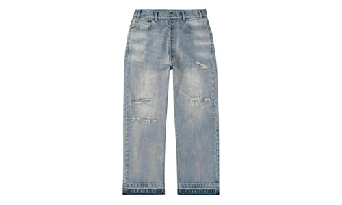Thrashed Baggy Denim Pants "Blue" BS92