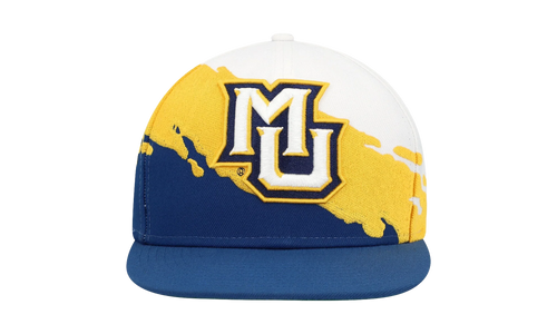 NCAA Paintbrush Snapback Cap "Marquette Golden Eagles - White / Navy" HHSS3302 MAUYYPPPWHNV
