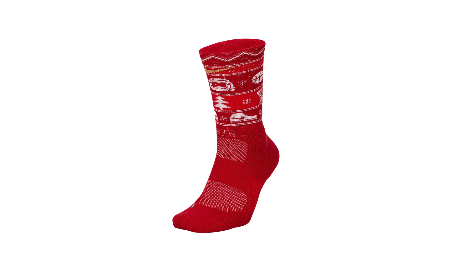 ELITE CHRISTMAS CREW SOCKS GYM "Red/White/Club Gold" SX7866 687