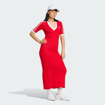 Women's adidas Adicolor 3-Stripes Knit V-Neck Dress