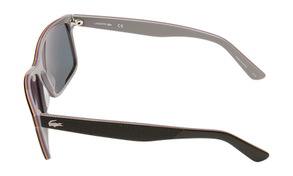 Rectangle Sunglasses "Shiny Black" L705S-003