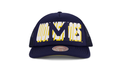 NCAA Billboard Trucker Snapback Cap "Michigan Wolverines - Navy" HHSS5346 UMIYYPPPNAVY