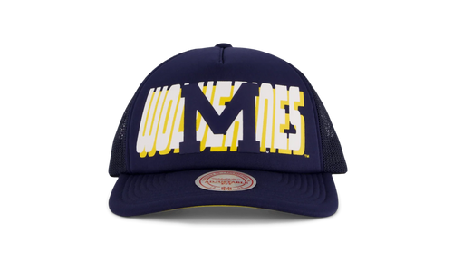 NCAA Billboard Trucker Snapback Cap "Michigan Wolverines - Navy" HHSS5346 UMIYYPPPNAVY