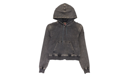 D-Angy-Hood Track Cropped Denim Hoodie "Black" A12574 068HT 02