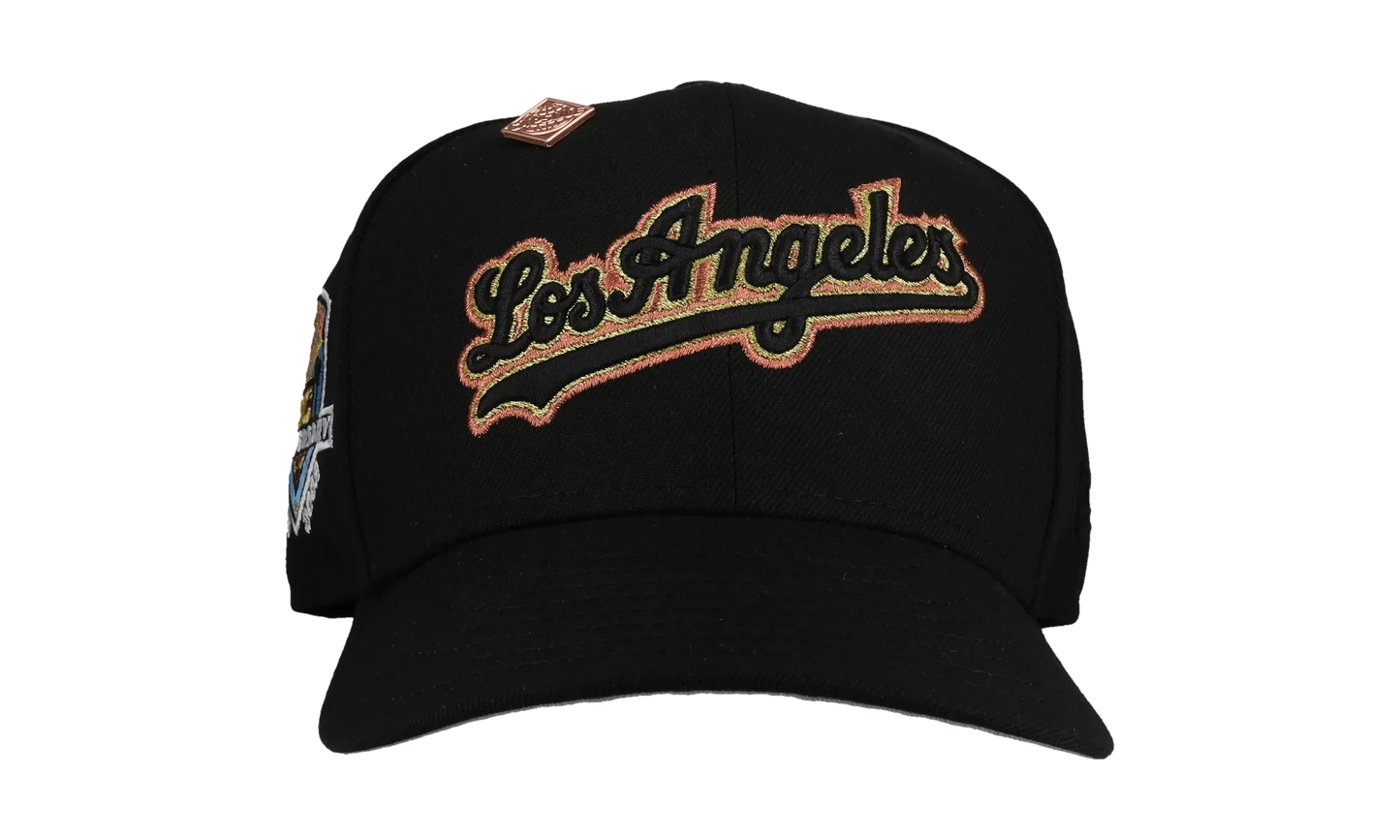 59FIFTY Los Angeles Dodgers 50th Anniversary Fitted Hat "Black / Gold / Copper - Trim" NE146