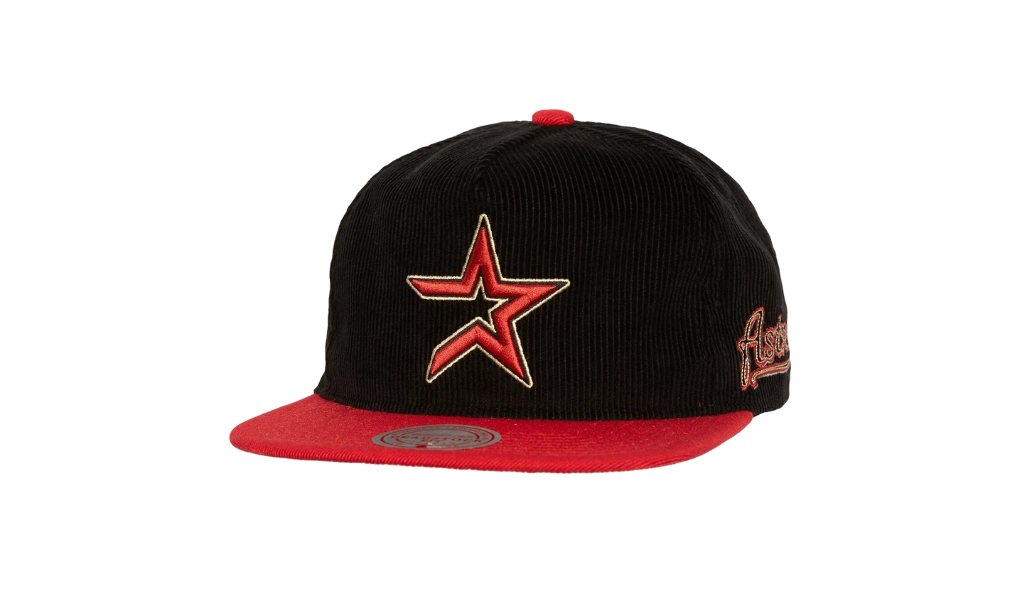 MLB Cooperstown Double Cord Deadstock Snapback Cap "Houston Astros - Black" HM10234 HASBLCK