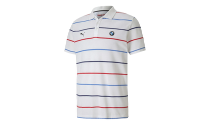BMW Motorsport Striped Polo "White" 596100 02