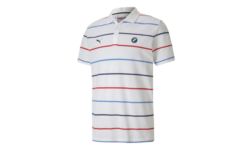 BMW Motorsport Striped Polo "White" 596100 02