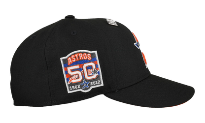 59FIFTY Houston Anniversary 50th Anniversary "3 Tier" Fitted Hat "Black / Orange" 123451297745