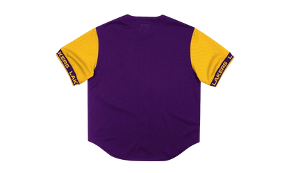 NBA Pure Shooter Mesh Button Front Shirt "Los Angeles Lakers - Purple" MSBFAJ19017 LALPURP