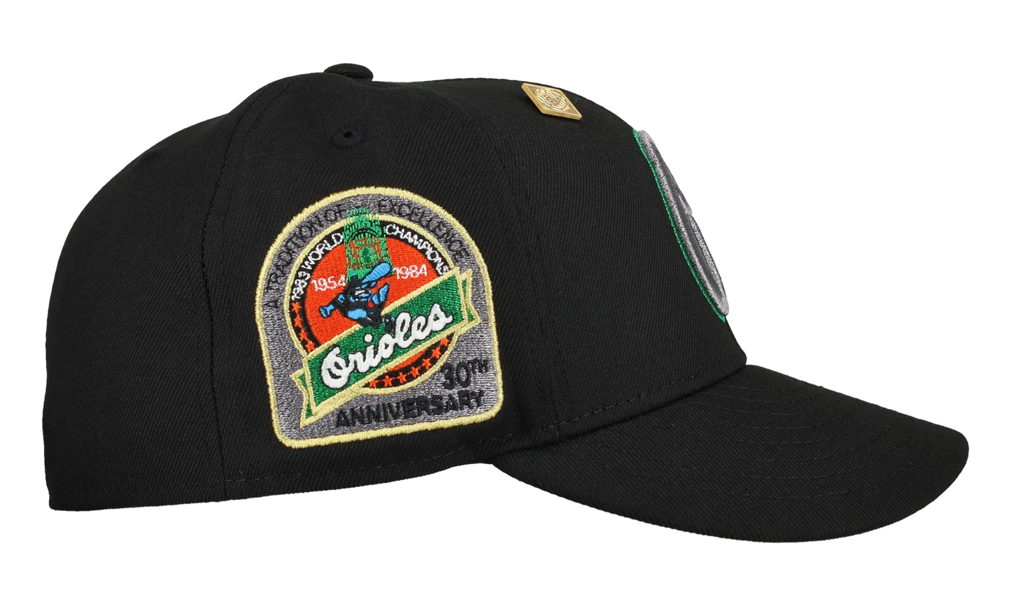 59FIFTY Baltimore Orioles 30th Anniversary Fitted Hat "Black / Green Metallic" 123451297730