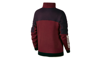 Sportswear Archive Half Zip Pullover Hoodie WMNS "Burgundy / Black" 855701 677