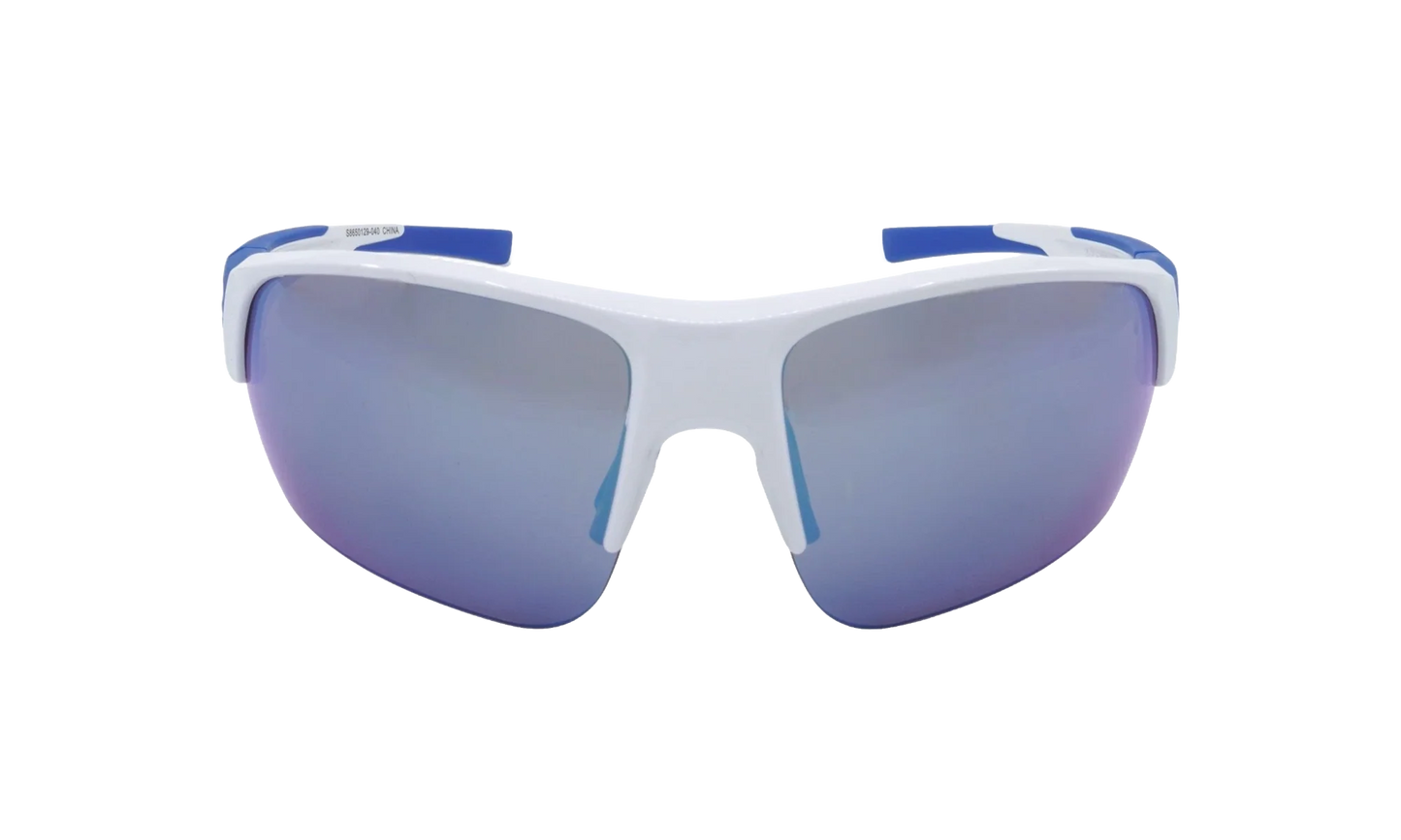 Changeup Dual Sunglasses "Gray Mirror - Shiny White / Royal Blue" S8650129 040