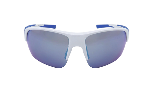 Changeup Dual Sunglasses "Gray Mirror - Shiny White / Royal Blue" S8650129 040