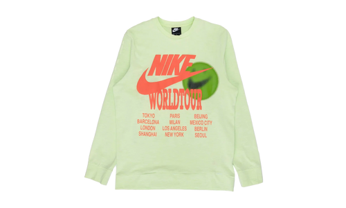 Sportswear World Tour Long Sleeve Shirt "Light Liquid Lime" DA0629 383