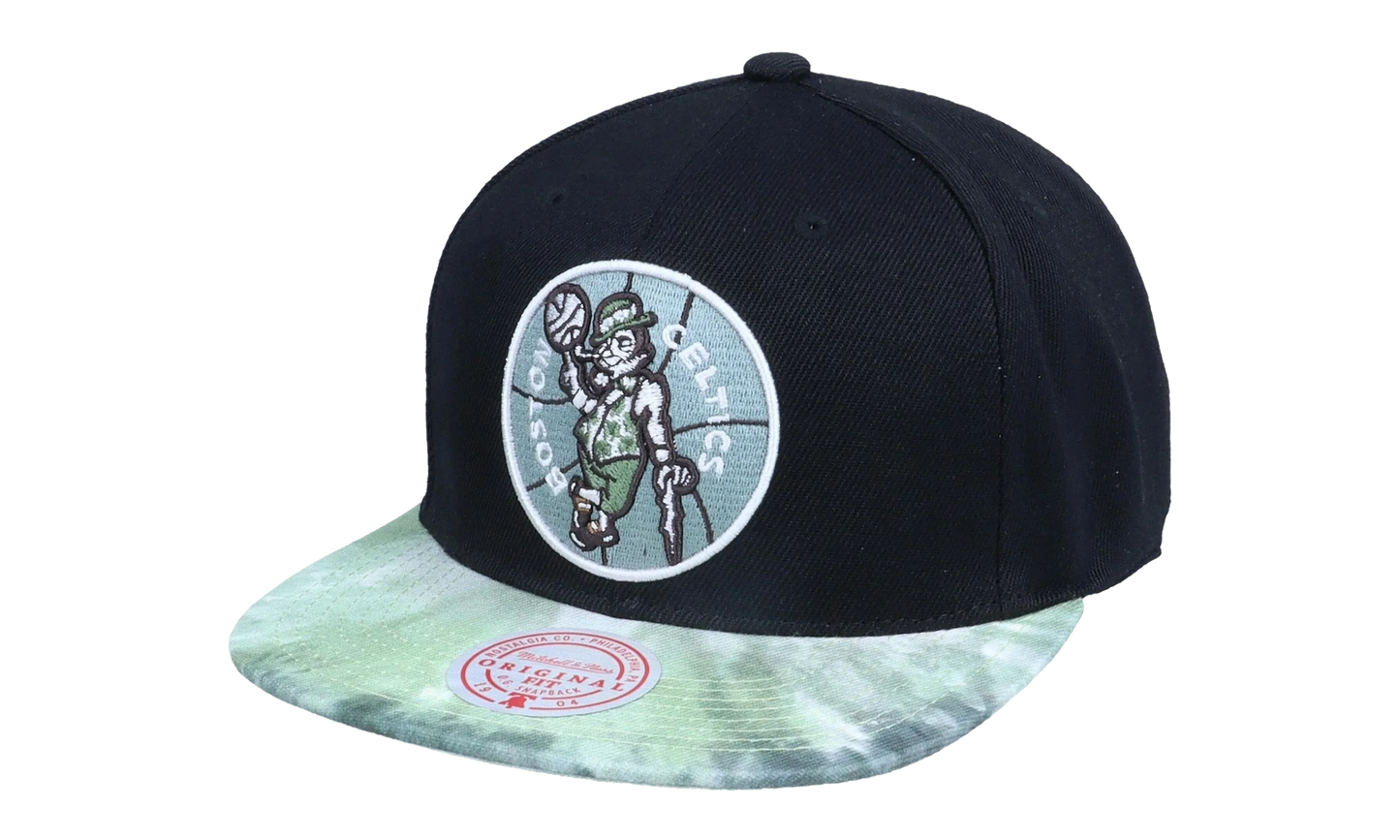 NBA Hardwood Classics Blitzed Snapback Cap "Boston Celtics - Black" 6HSSMM20062 BCEBLCK