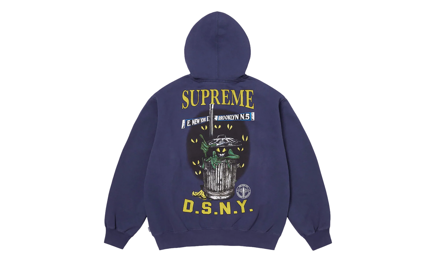 DSNY Zip Up Hooded Sweatshirt "SS26 - Washed Navy" SU27112