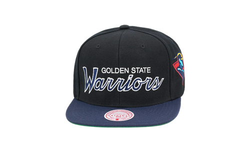 NBA Hardwood Classics Script 2.0 Snapback Cap "Golden State Warriors - Black" HHSS3282 GSWYYPPPBLCK
