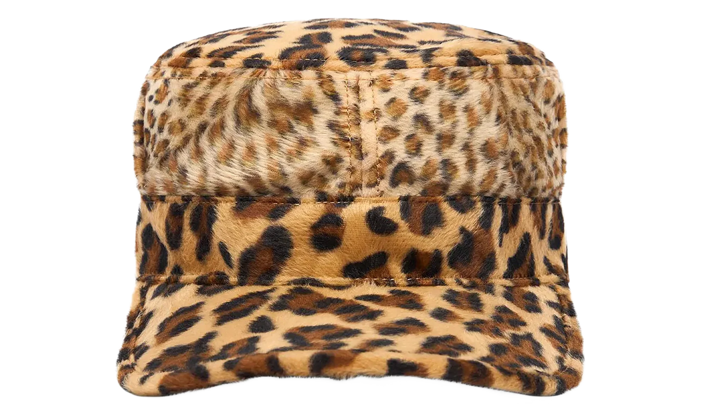 Faux Fur Giraffe Print Cap "Multicolor" DT472