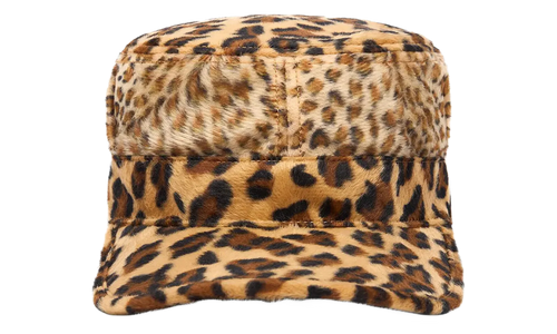 Faux Fur Giraffe Print Cap "Multicolor" DT472