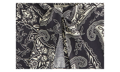 Luna Paisley Tie Front Cami Top WMNS "Black" KITH123