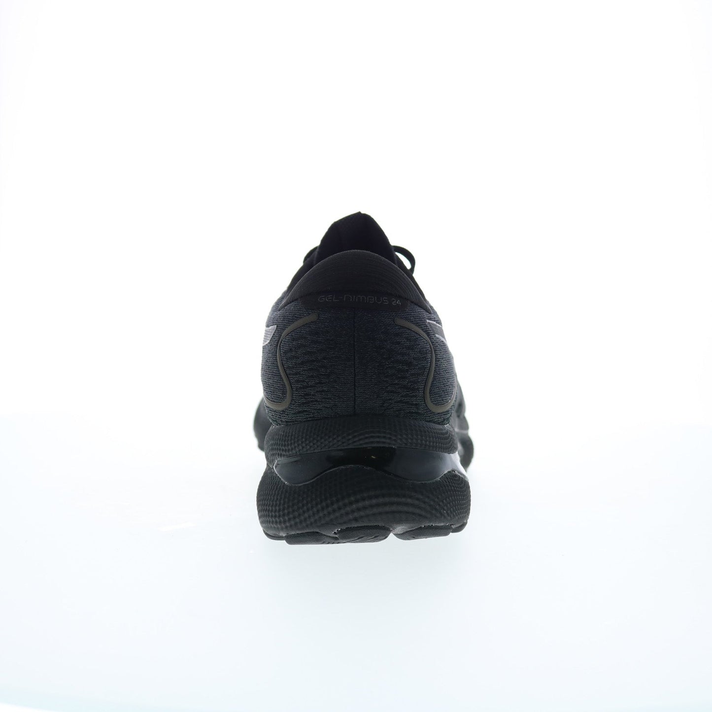 Asics Gel-Nimbus 24 Mens Black Leather Extra Wide Athletic Running Shoes