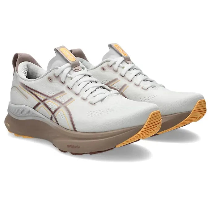 Women's Gel-Kayano 32 Running Shoes Wide in White/Orange Glow