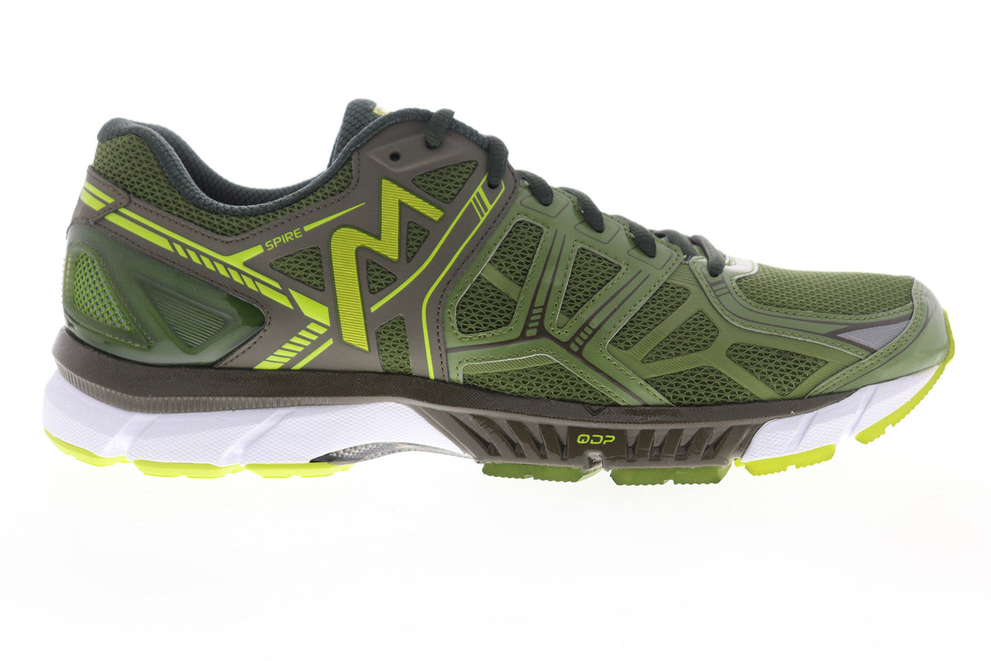 Spire Mens Green Mesh Low Top Lace Up Athletic Running Shoes