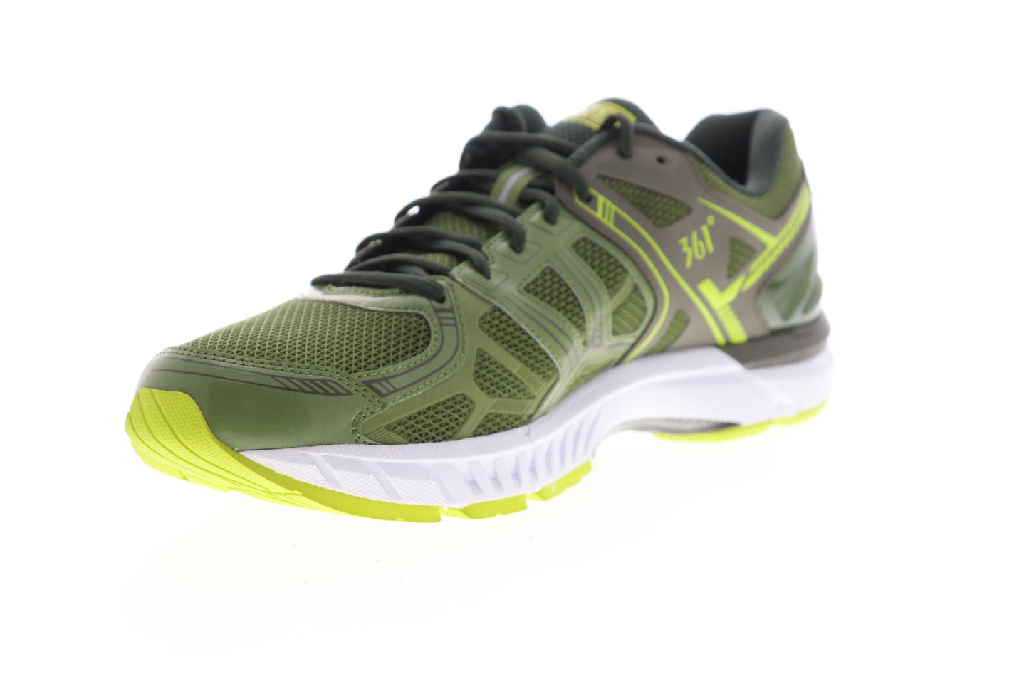 Spire Mens Green Mesh Low Top Lace Up Athletic Running Shoes