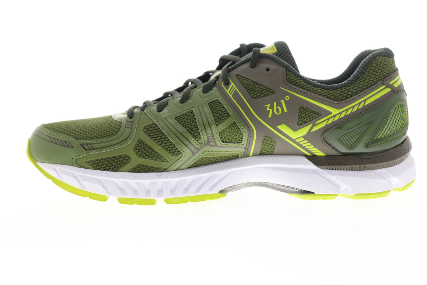 Spire Mens Green Mesh Low Top Lace Up Athletic Running Shoes