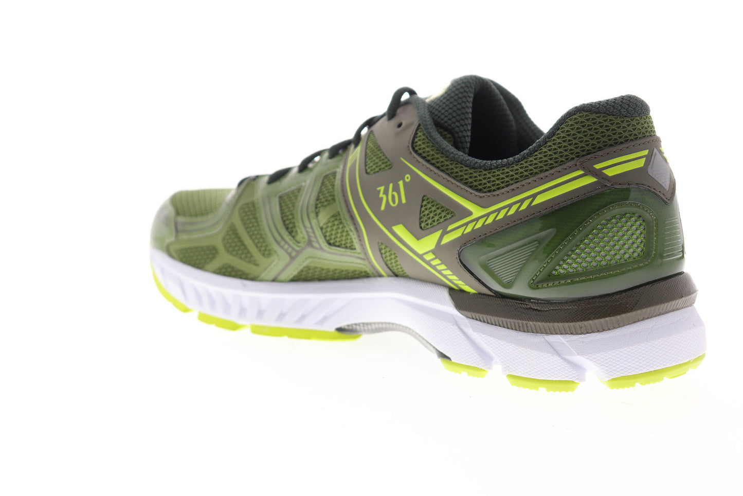 Spire Mens Green Mesh Low Top Lace Up Athletic Running Shoes